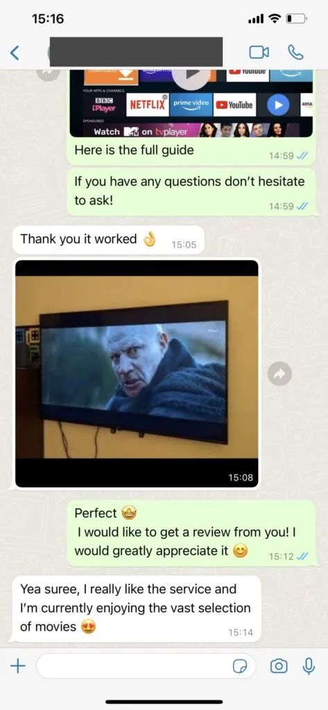 Schermafbeelding WhatsApp klantactivatie 1