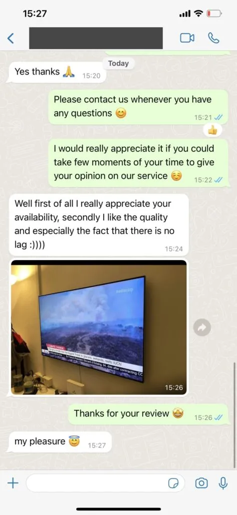 Feedback WhatsApp klanttevredenheid 2
