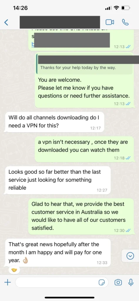 Bevestiging verlenging abonnement via WhatsApp 3